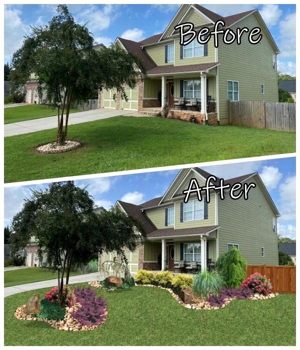 Ranch corner planting — Douglasville, GA