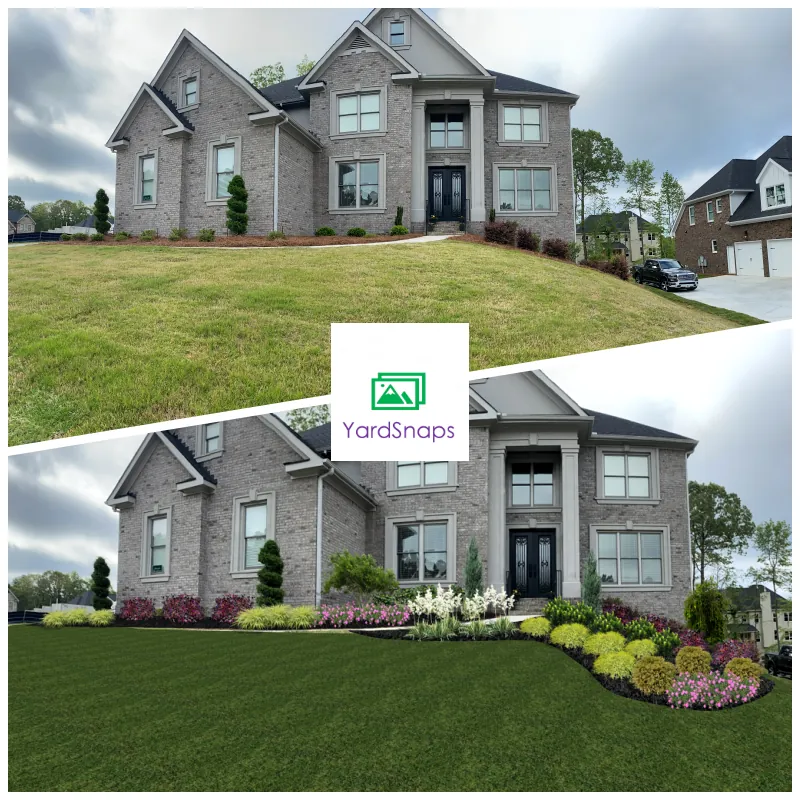 Two-storey entry planting — Metro Atlanta
